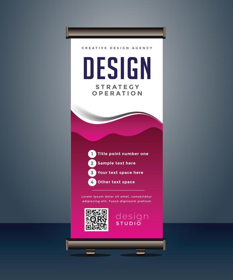 corporate business roll up banner standee pull up banner x banner template vector