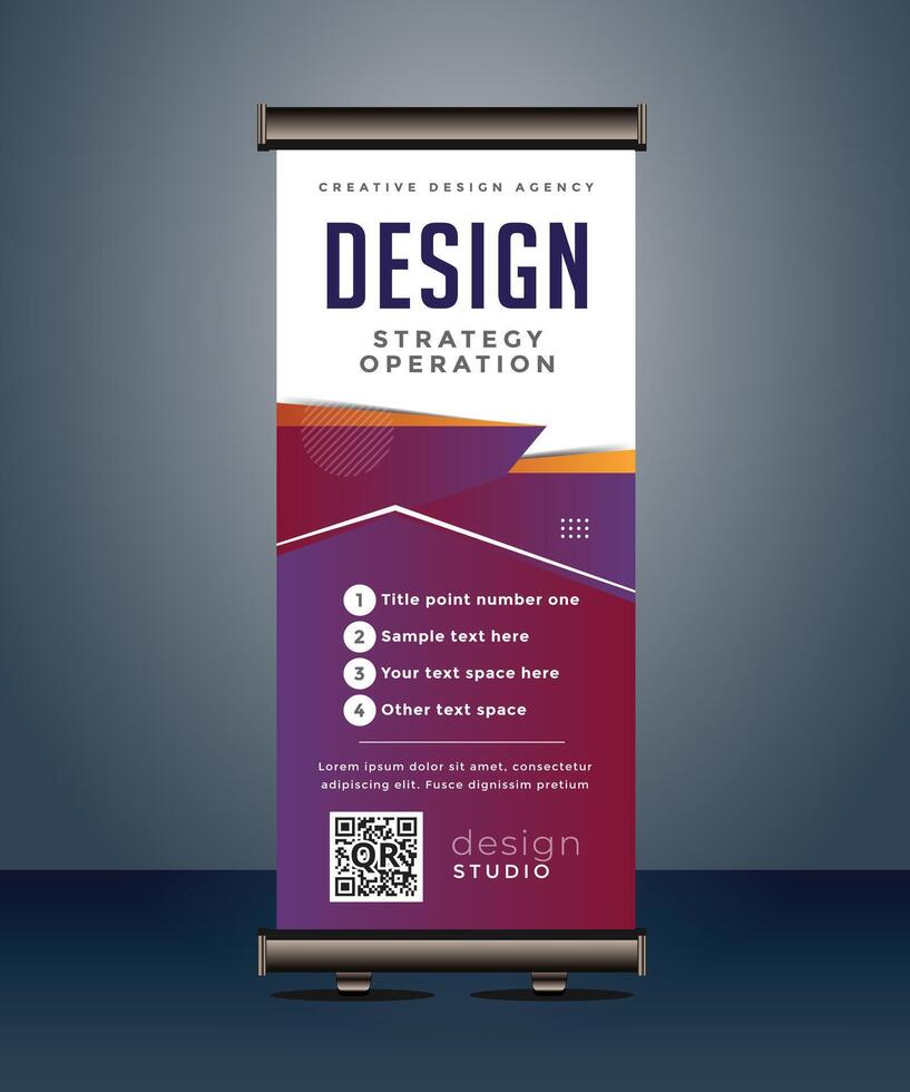 corporate business roll up banner standee pull up banner x banner template vector