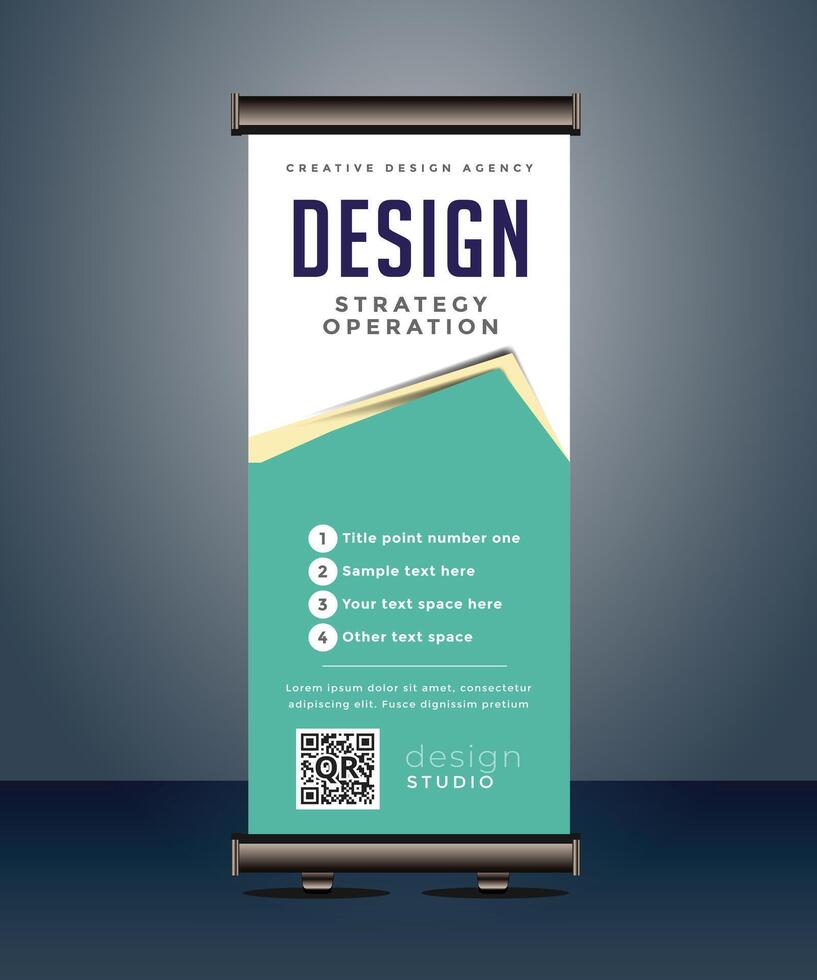 corporate business roll up banner standee pull up banner x banner template vector