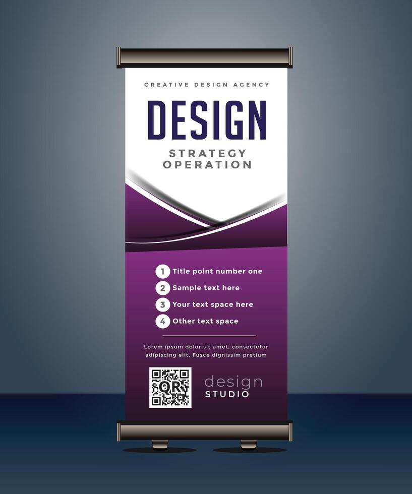 corporate business roll up banner standee pull up banner x banner template vector