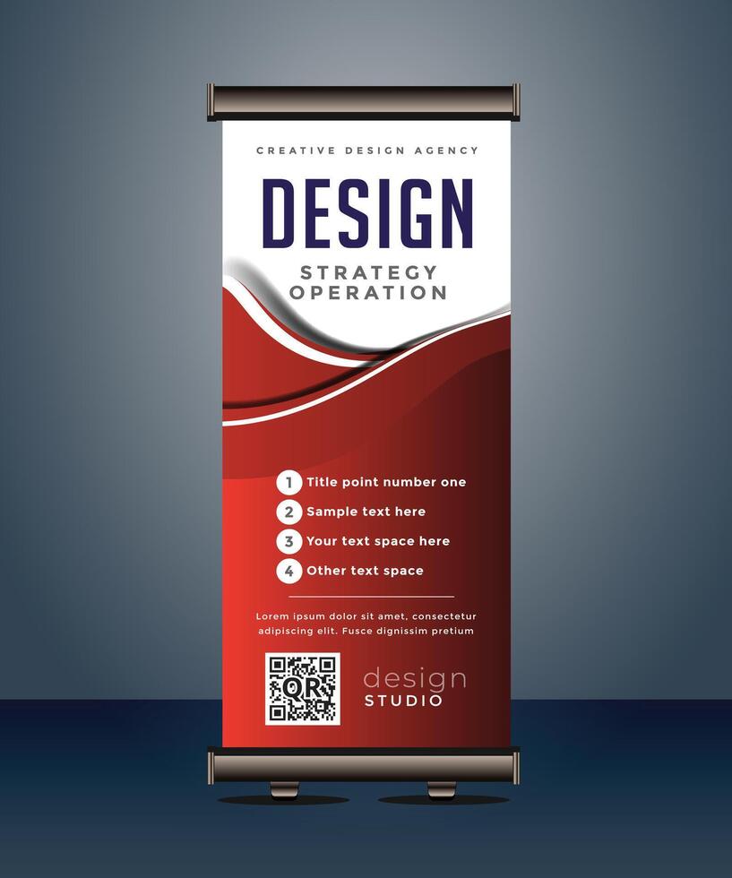 corporate business roll up banner standee pull up banner x banner template vector