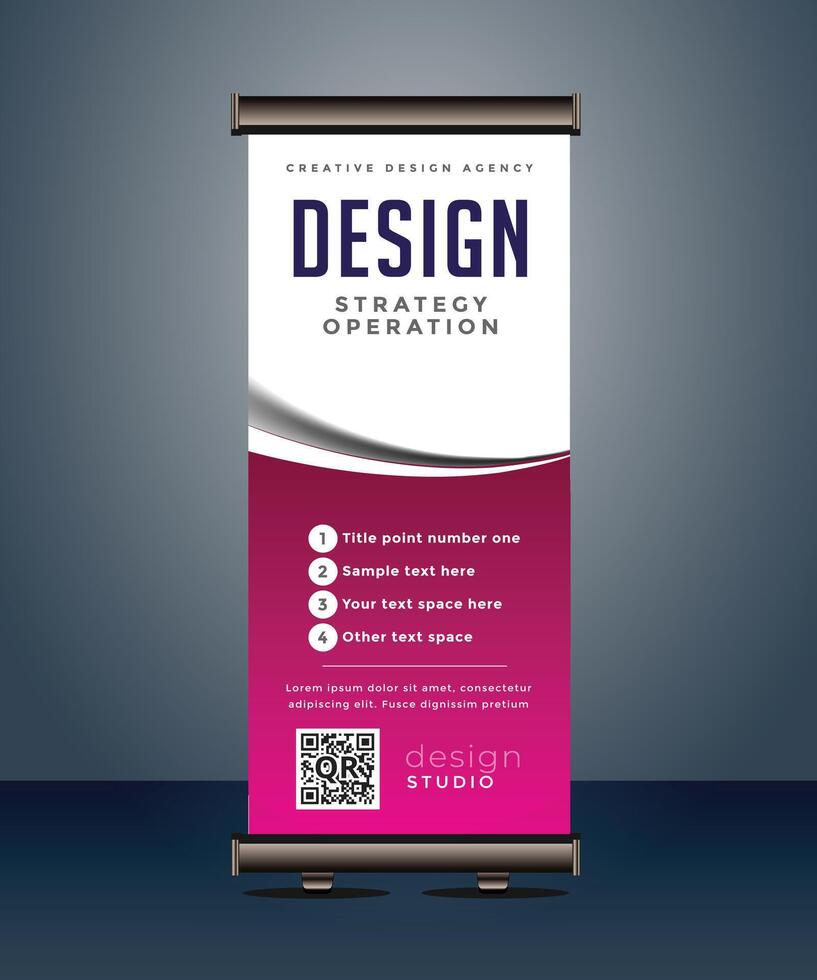 corporate business roll up banner standee pull up banner x banner template vector