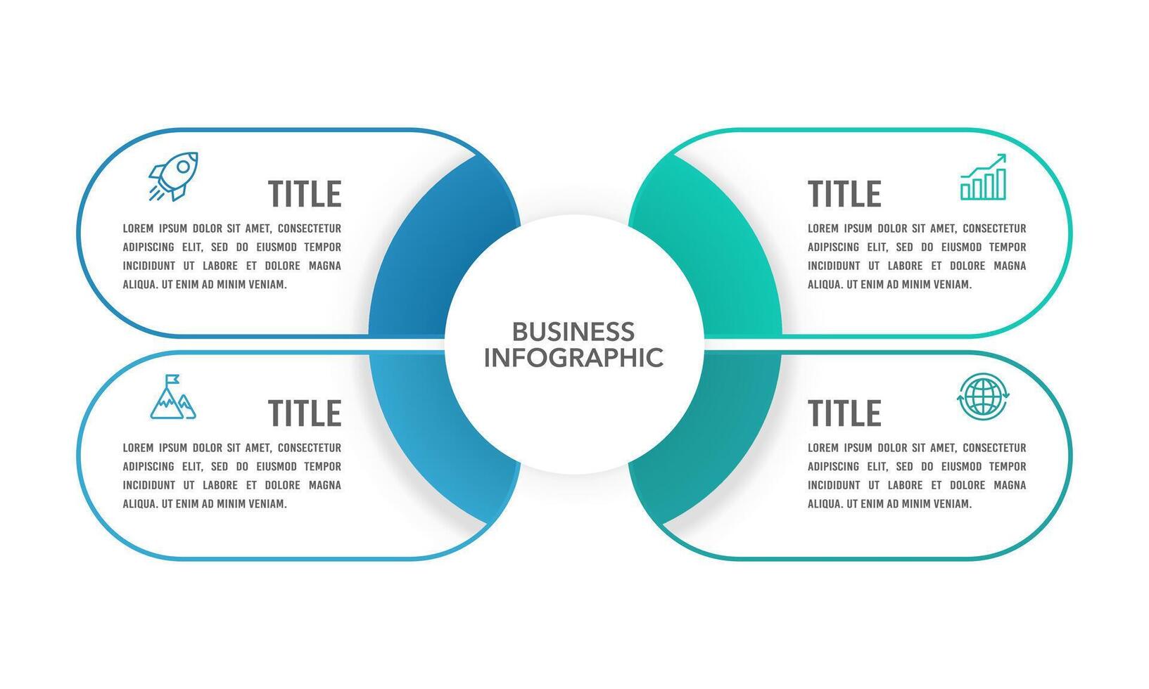 4 options to success design Infographic templates, Diagrams, Annual Reports Business Presentation and Organization. vector