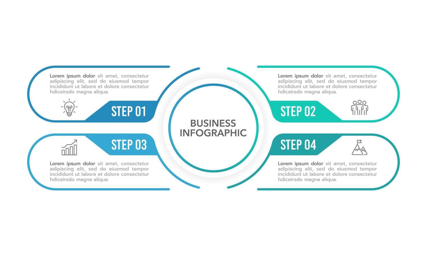 4 Steps to success design Infographic templates, Diagrams, Annual Reports Business Presentation and Organization. vector