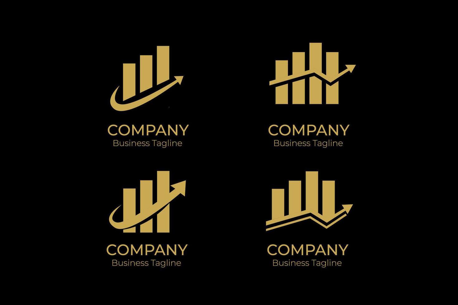 Logo company business gold template design vector