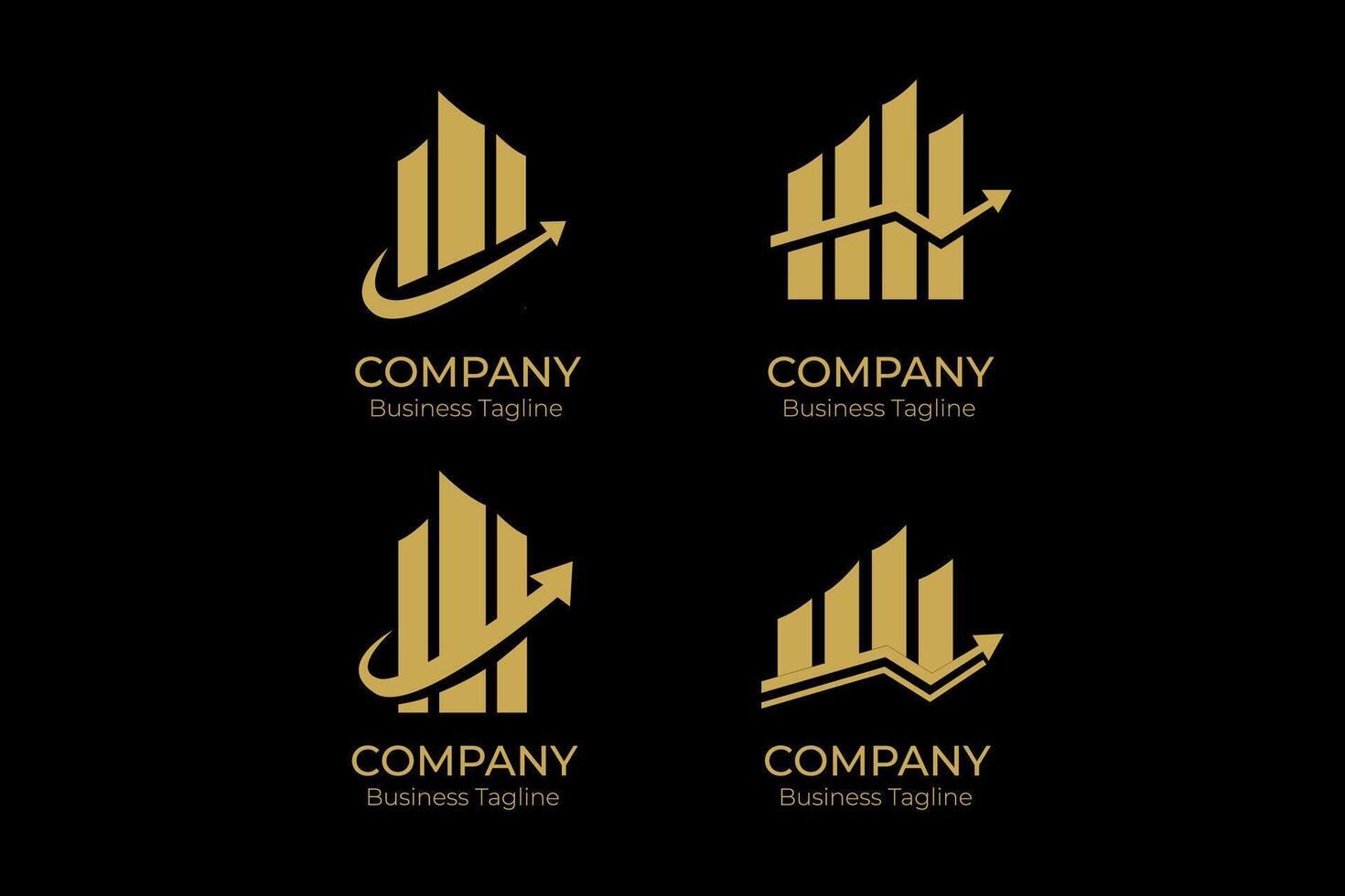 Logo company business gold template design vector
