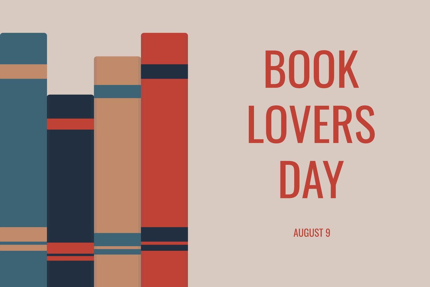 Book Lovers Day banner template. Books holiday concept vector