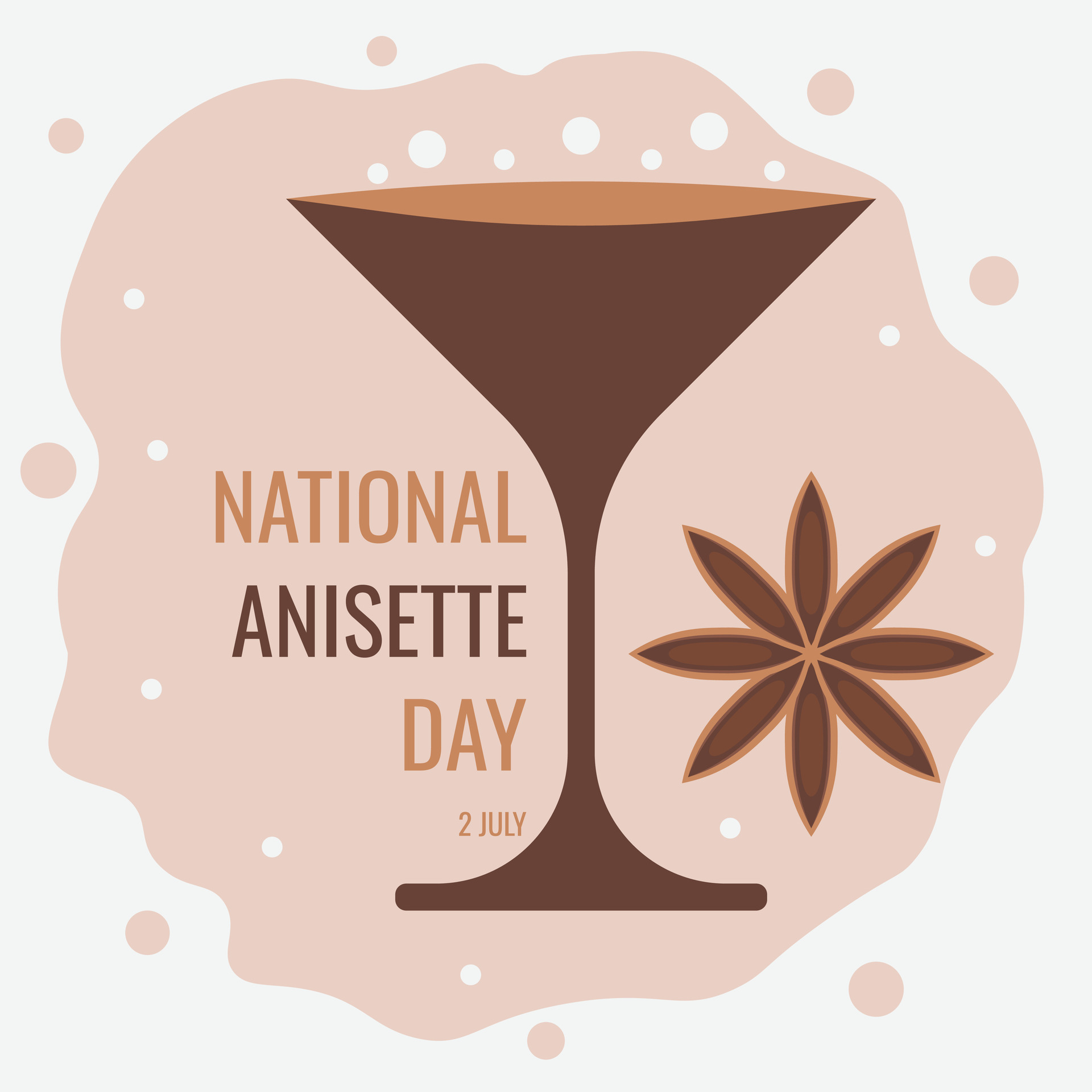 national anisette day celebration. anis drink. Anise flowering plant ...