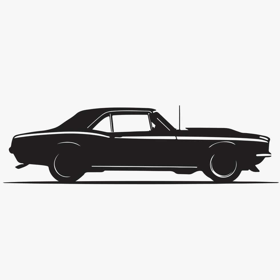 Great Silhouettes of Car White Background vector