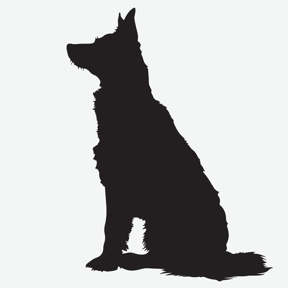 Great Silhouettes of Dog White Background vector