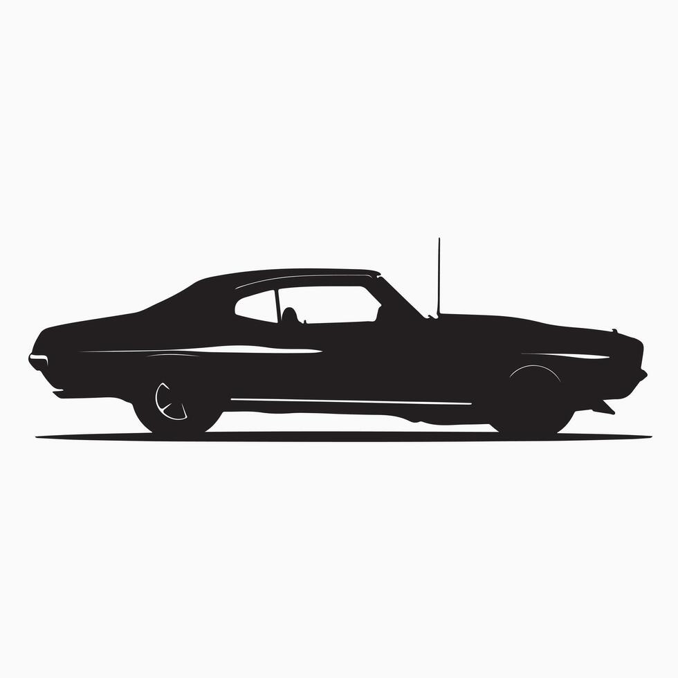 Great Silhouettes of Car White Background vector