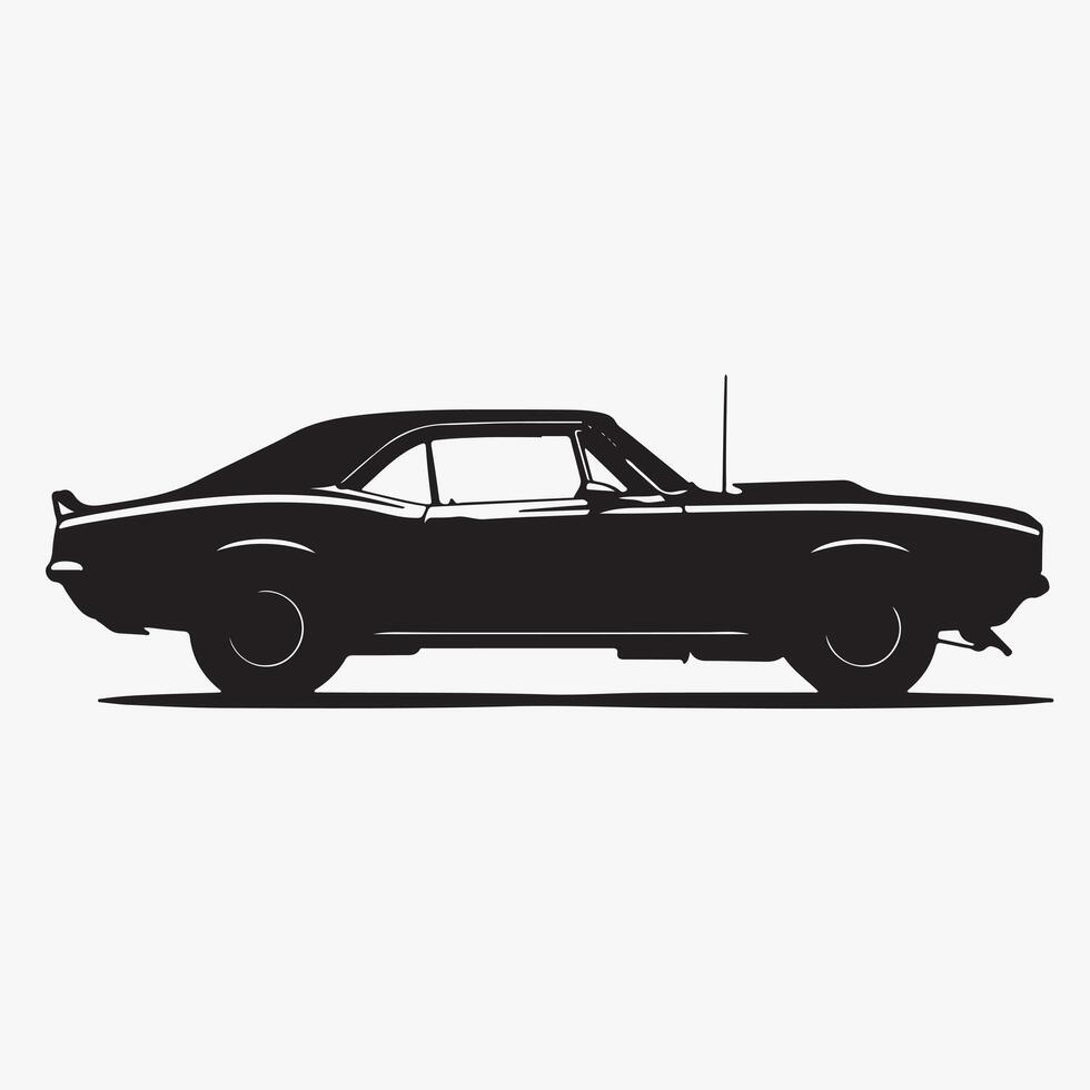 Great Silhouettes of Car White Background vector