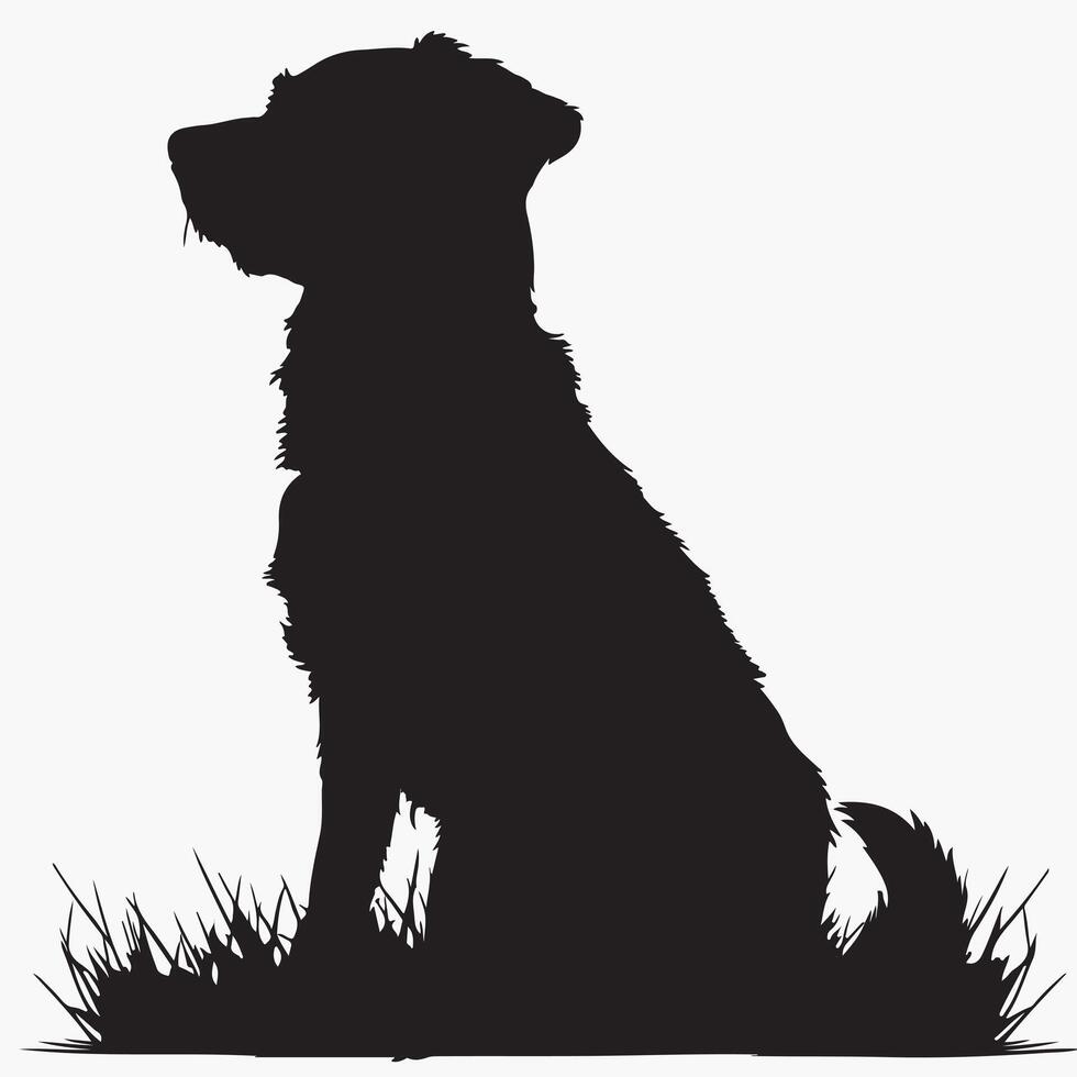 Great Silhouettes of Dog White Background vector