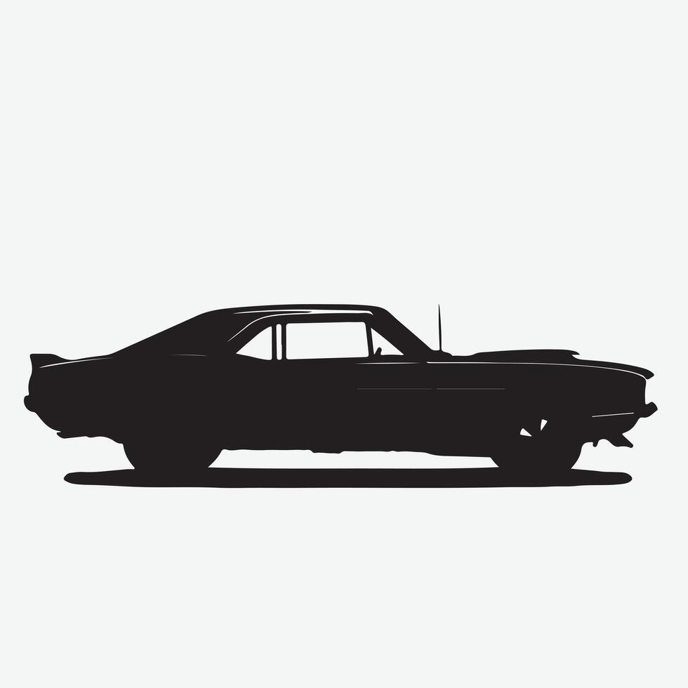 Great Silhouettes of Car White Background vector