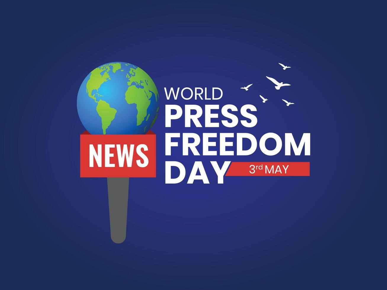 world press freedom day or World Press Freedom Day or World Press Day to raise awareness of the importance of freedom of the press. End Impunity for Crimes against Journalism, Independent of media vector