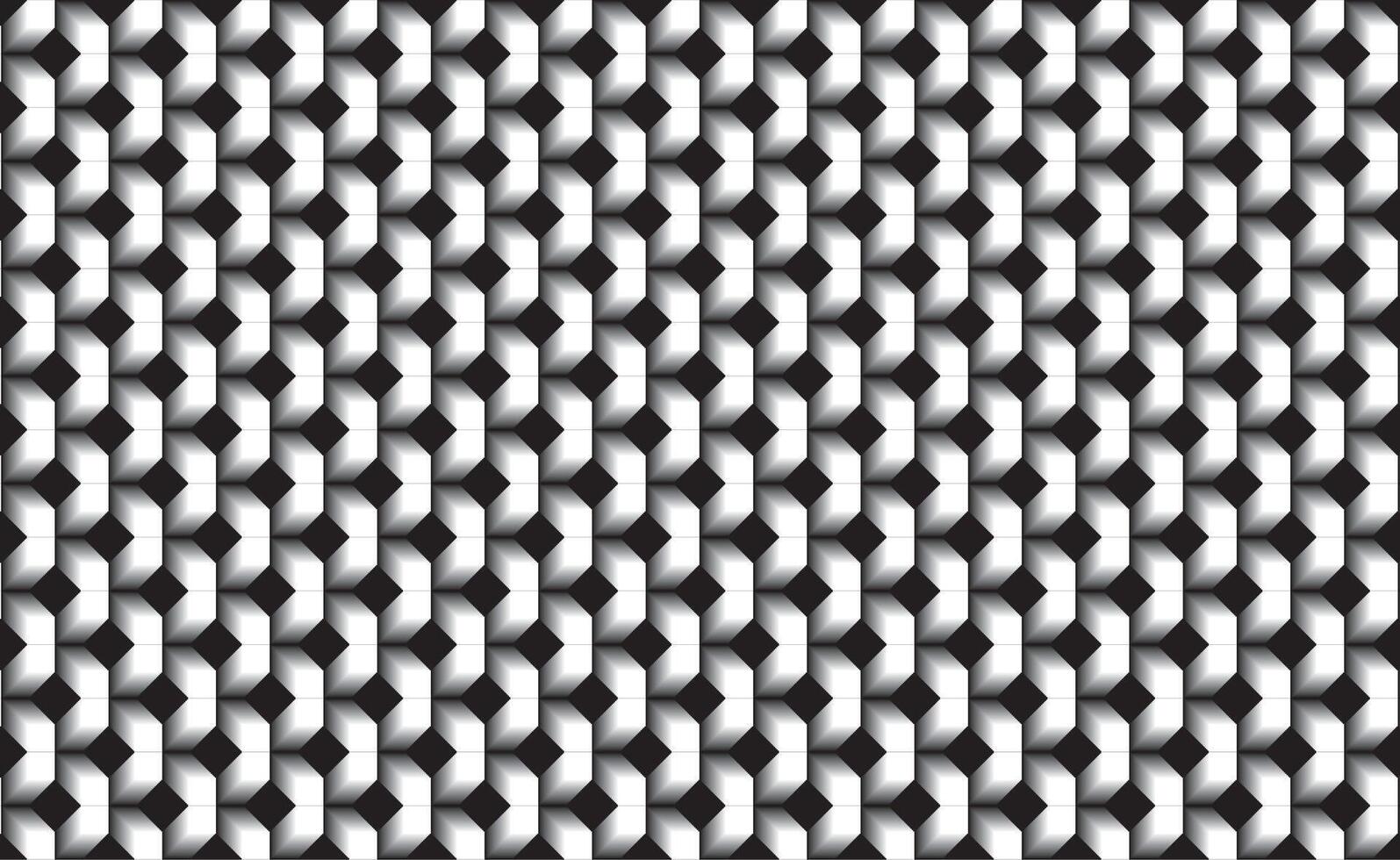 Illustration pattern, Abstract Geometric Style. Repeating of gradient grey color on black background. vector