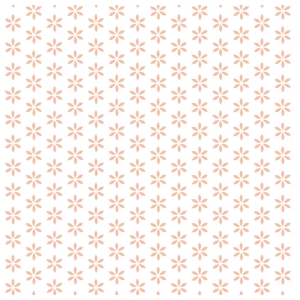 Flat floral pattern Design in peach tones vector