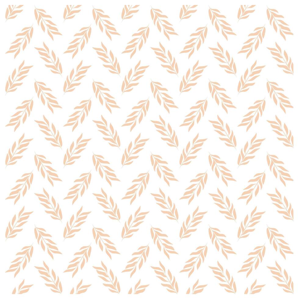 Flat floral pattern Design in peach tones vector