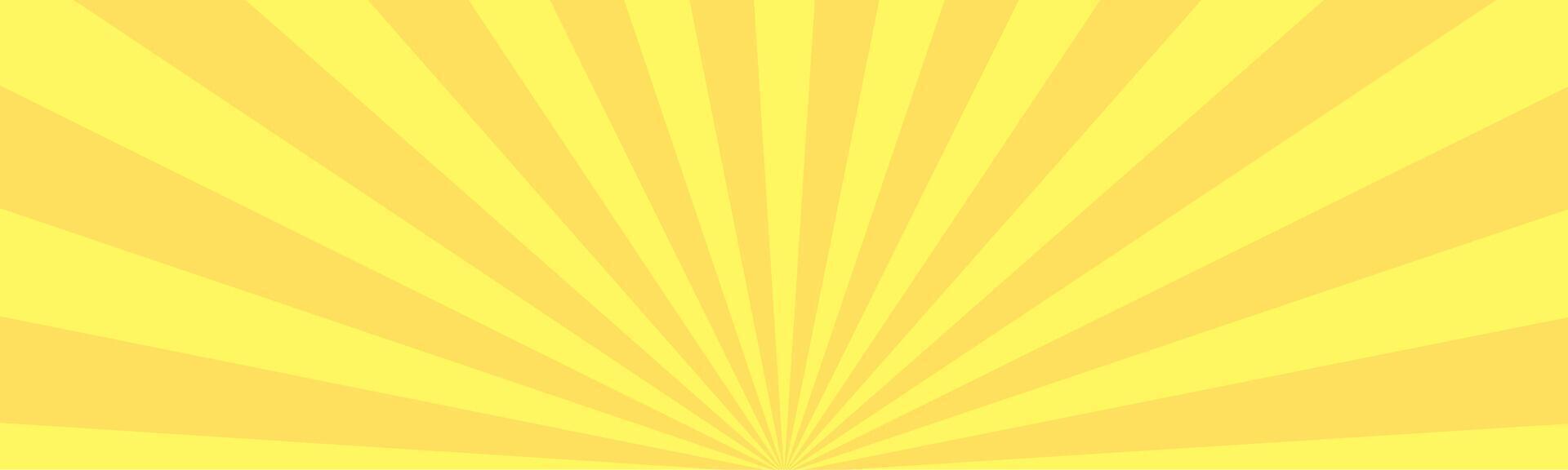 bandera, amarillo amanecer rayo de sol rayos, líneas fondo, ligero vector