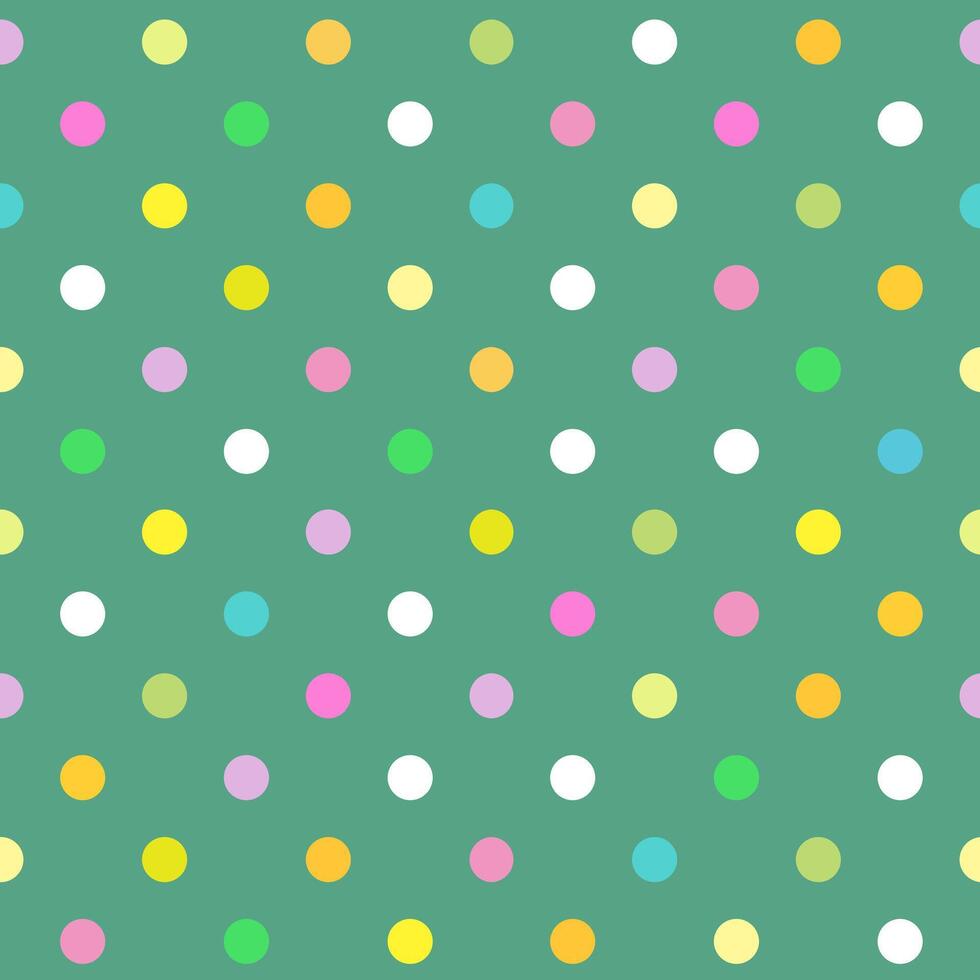 Polka Dot pattern, colorful seamless texture vector