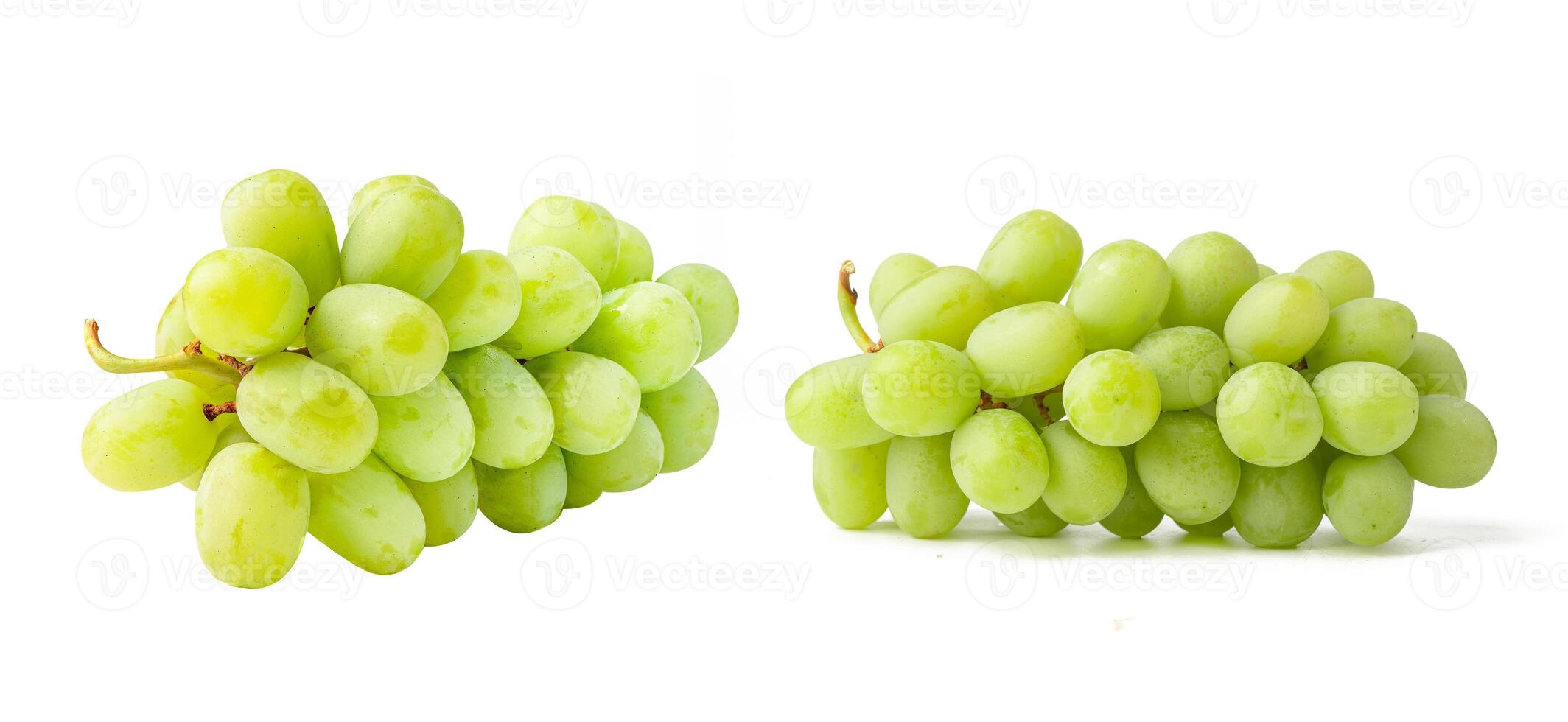 Grape with leaf isolated on white background. photo