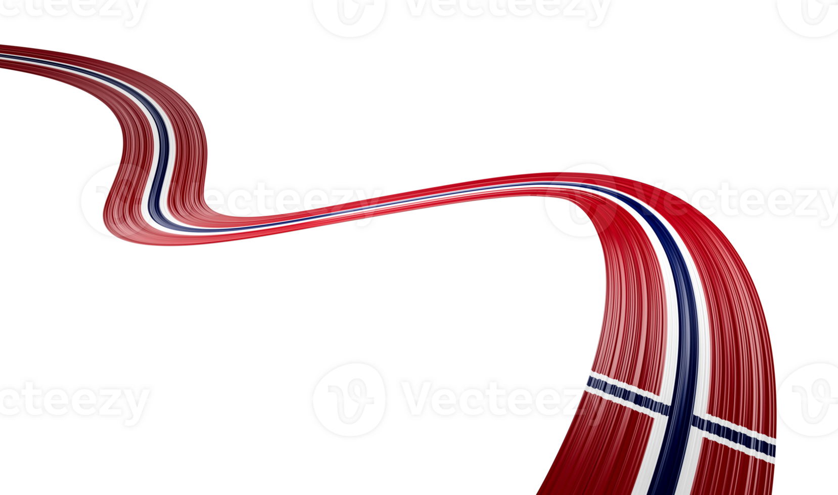 3d Flag Of Norway Country 3d Wavy Shiny Norway Ribbon, 3d illustration png
