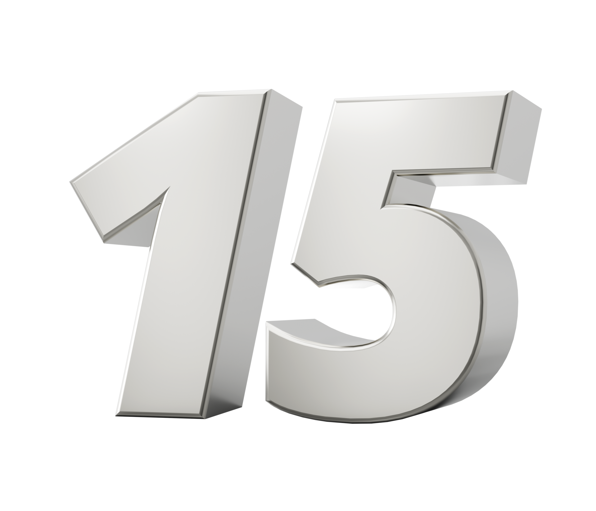 Silver 3d numbers 15 Fifteen 3d illustration 43192771 PNG Silver 3d numbers 15 Fifteen 3d illustration 43192771 PNG