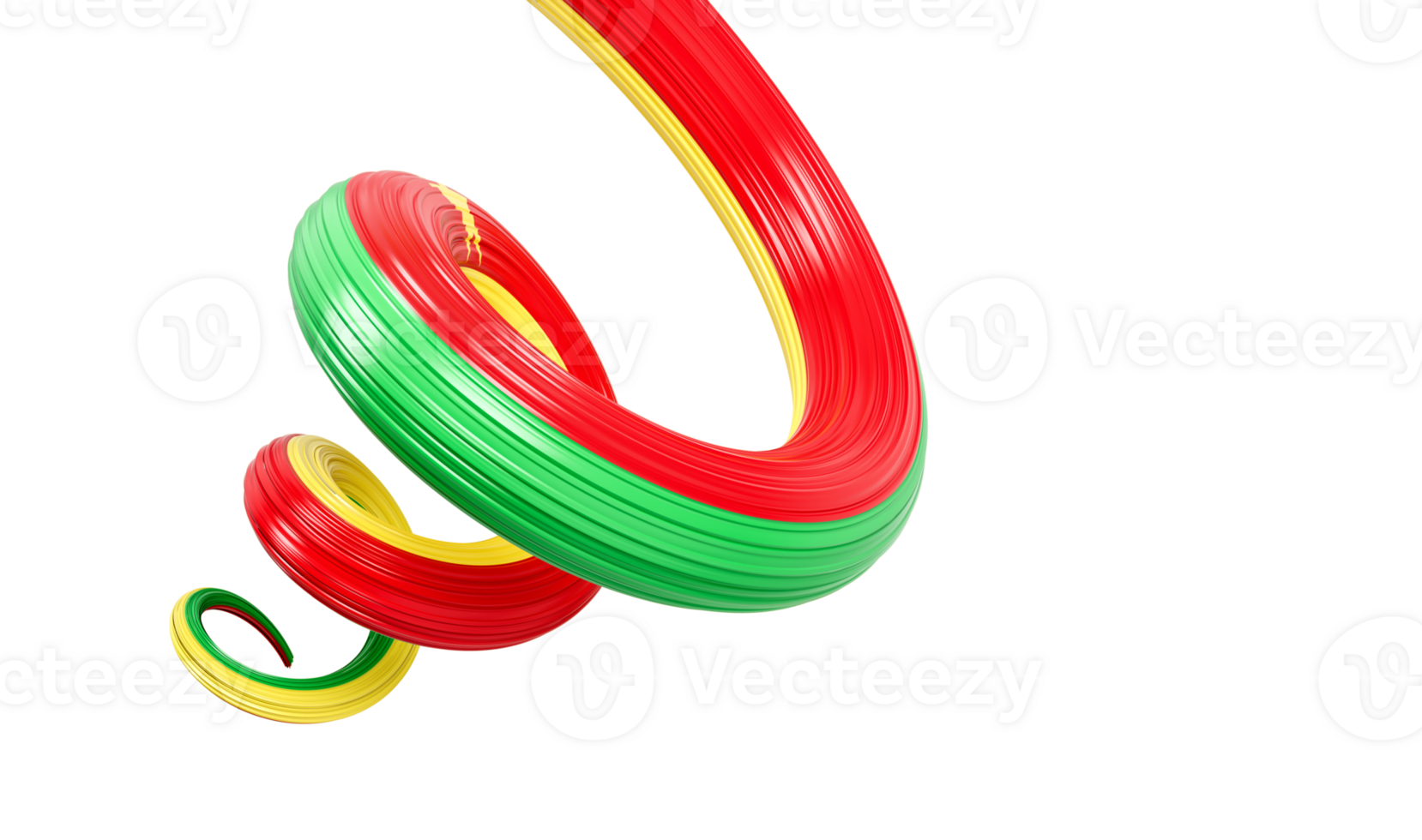 3d Flag of Cameroon 3d Spiral Glossy Ribbon Of Cameroon, 3d illustration png