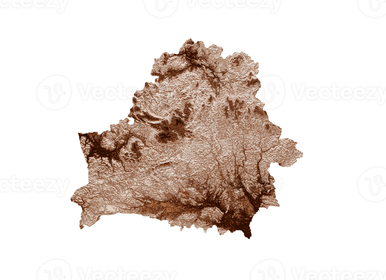 Karte von Weißrussland im alten Stil, braune Grafiken im Retro-Stil Vintage-Stil. hochdetaillierte 3D-Darstellung png