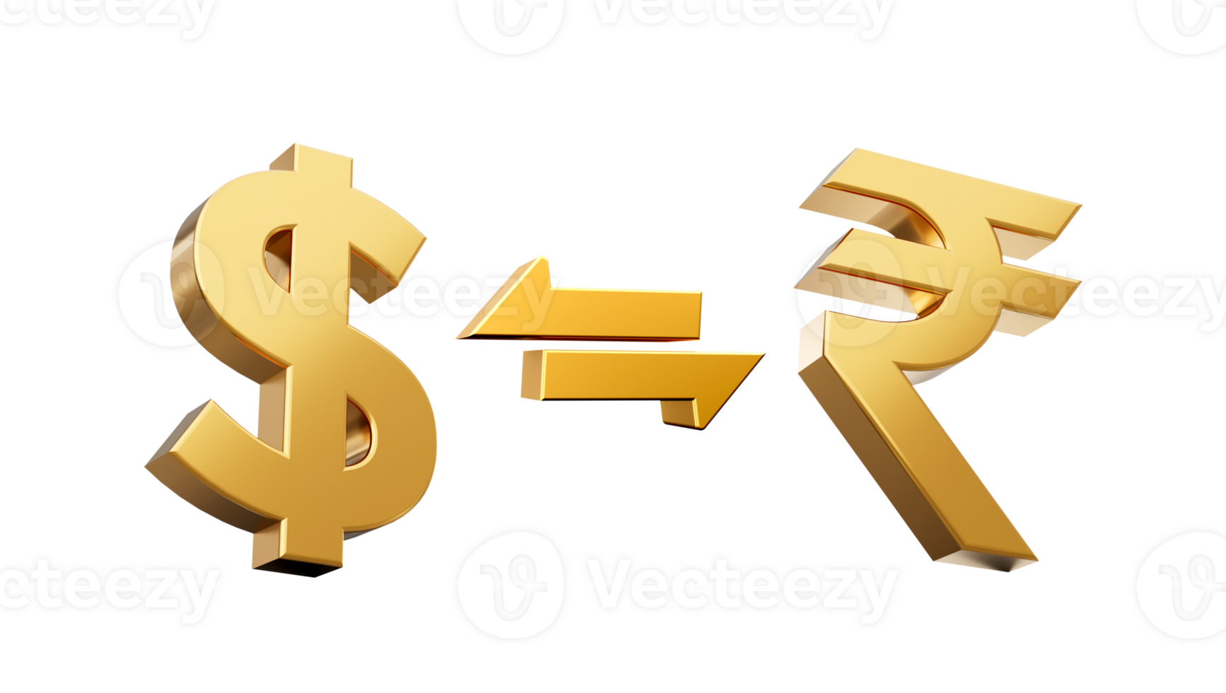 Currency Exchange INR To Dollar Gold Coin Money Sign Or Symbol 