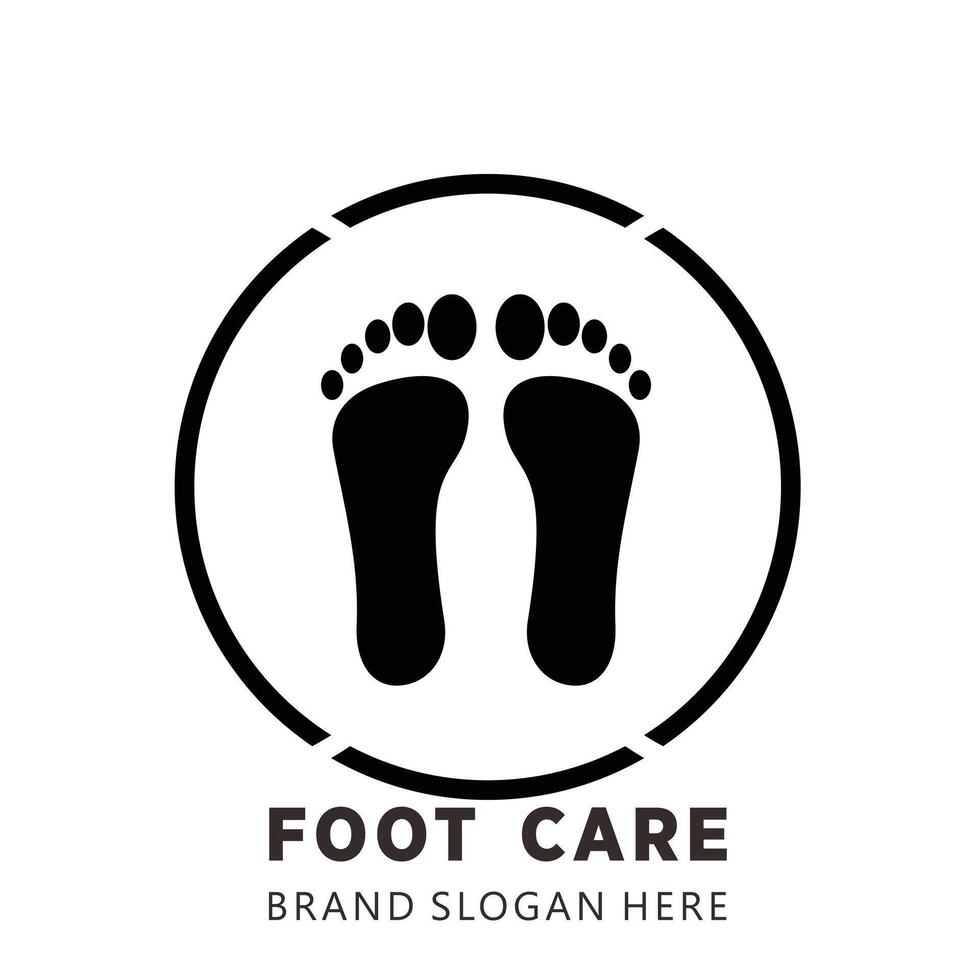 foot care podiatry logo with simple design premium quality vector