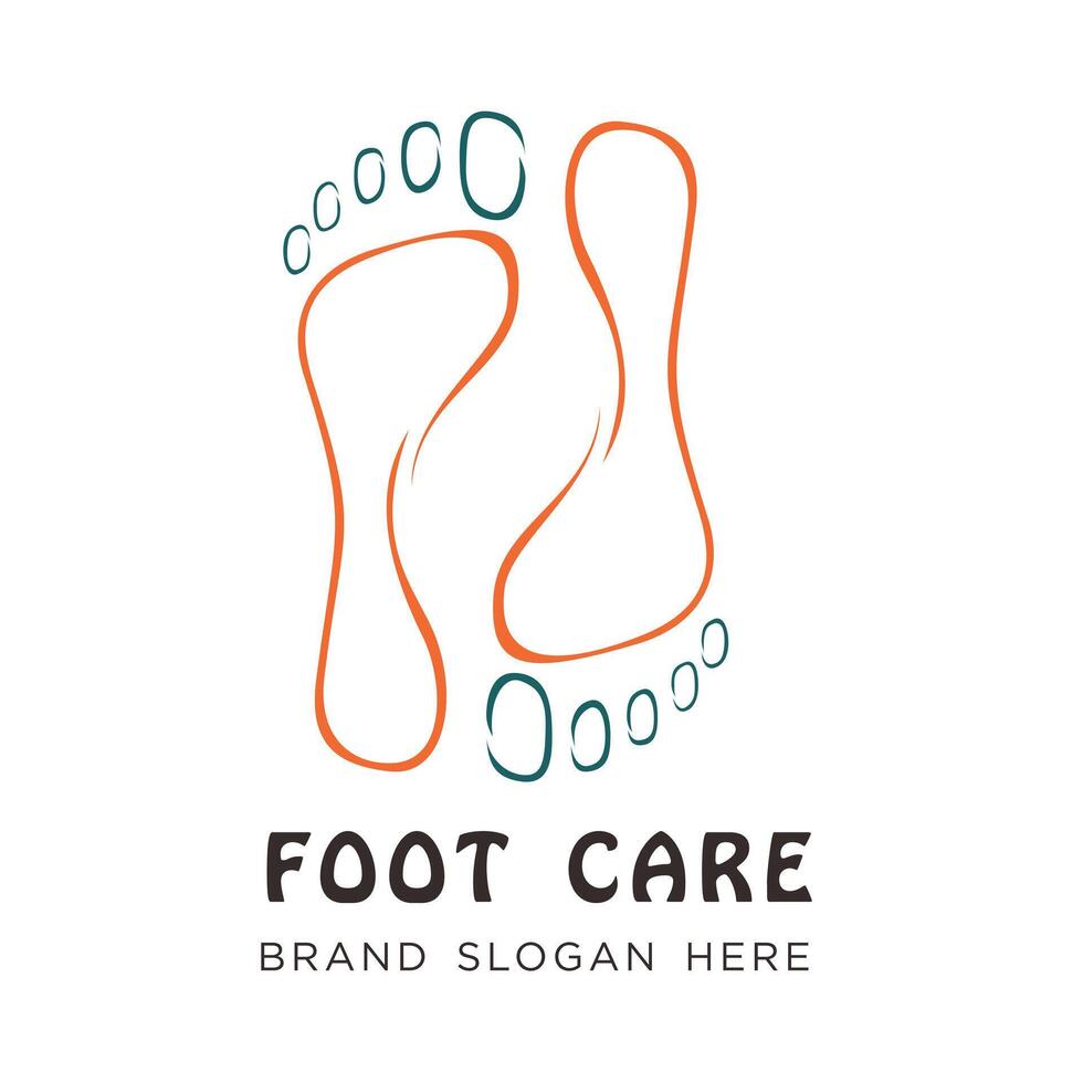 foot care podiatry logo with simple design premium quality vector