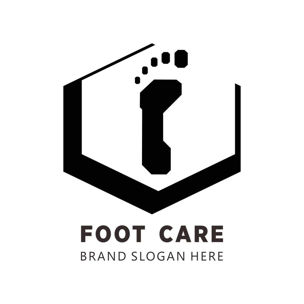 foot care podiatri logo with simple design premium design vector