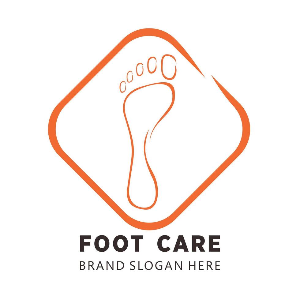 foot care podiatry logo with simple design premium quality vector