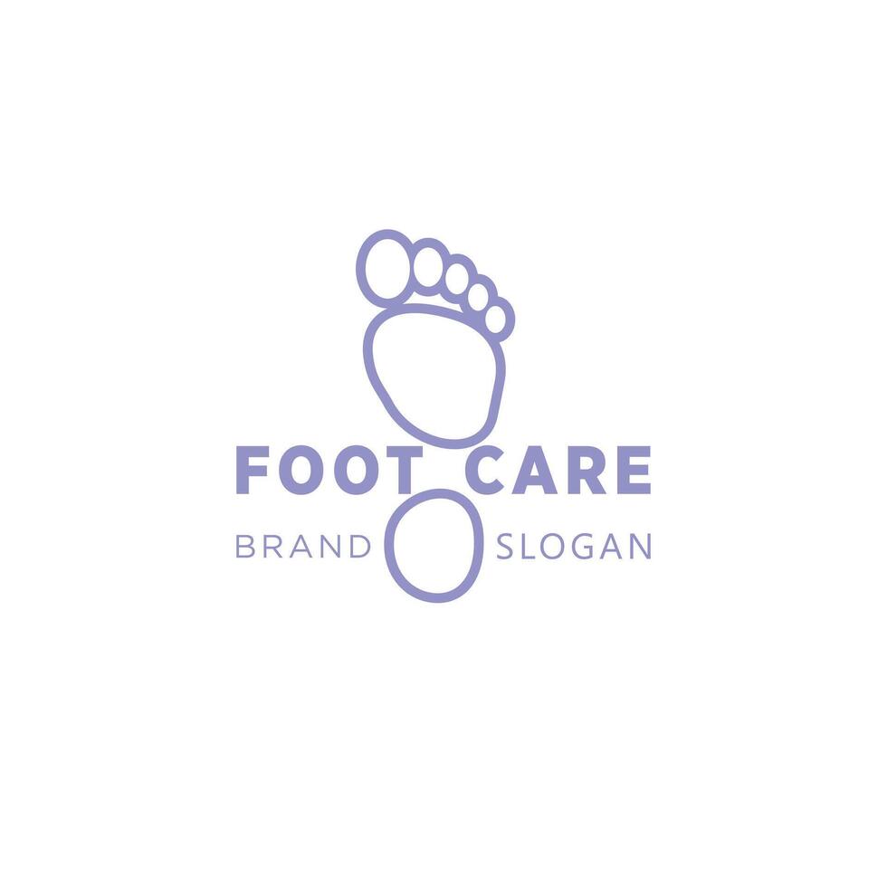 foot care podiatry logo with simple design premium quality vector