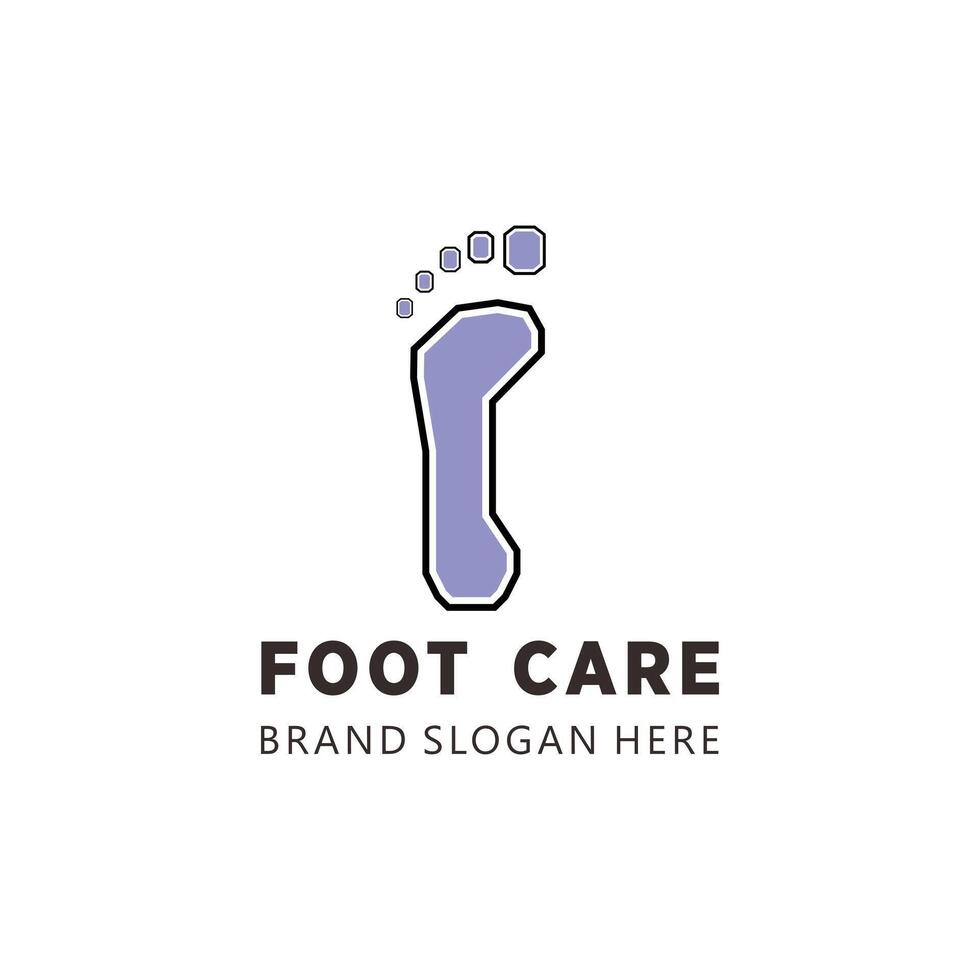 pie cuidado podólogo logo con sencillo diseño prima diseño vector