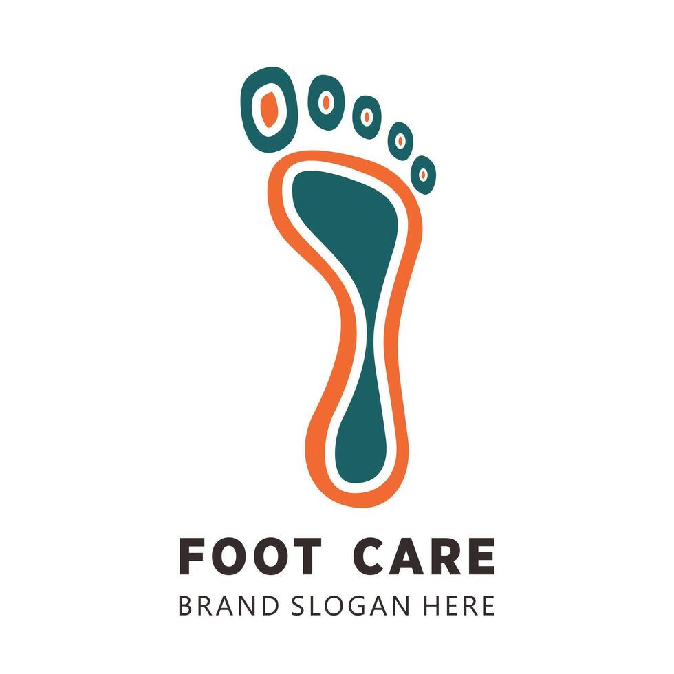 foot care podiatry logo with simple design premium quality vector