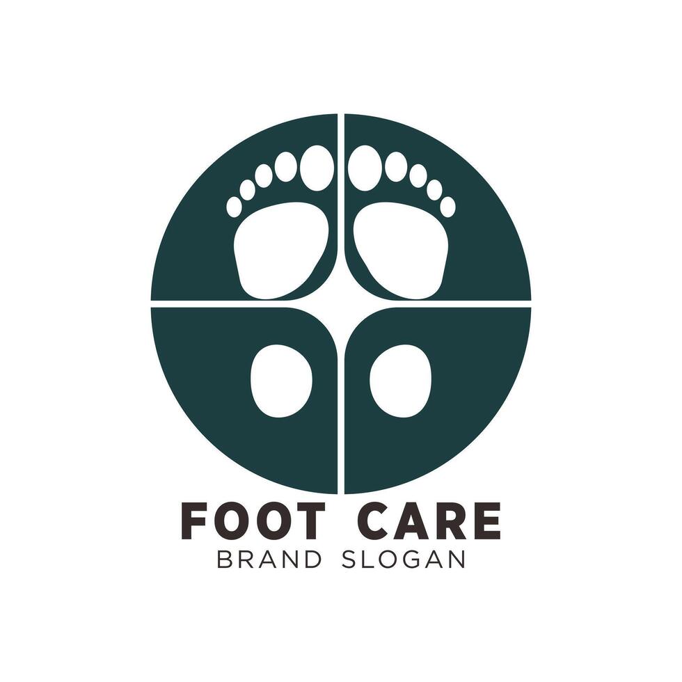 foot care podiatry logo with simple design premium quality vector