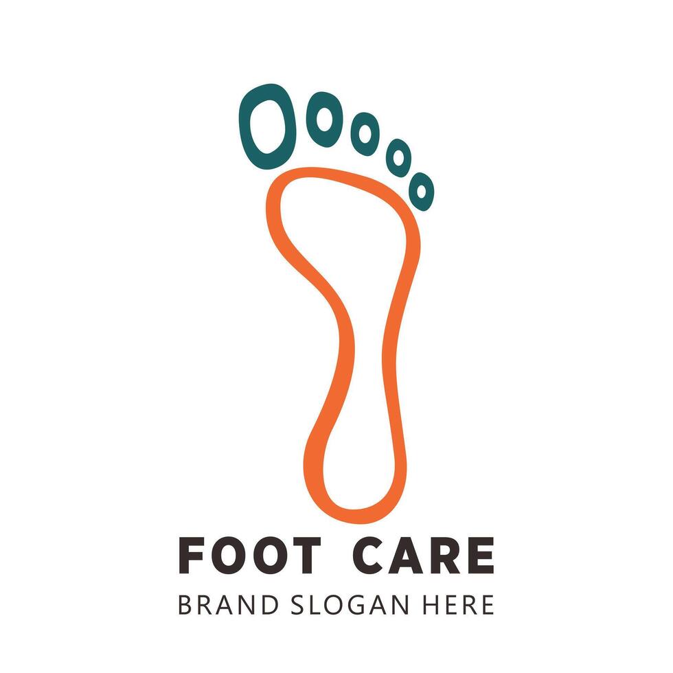 foot care podiatri logo with simple design premium design vector