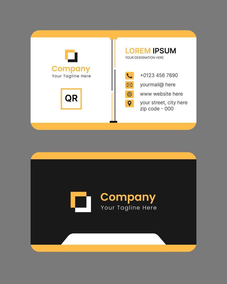 minimalist modern corporate visiting card design vector