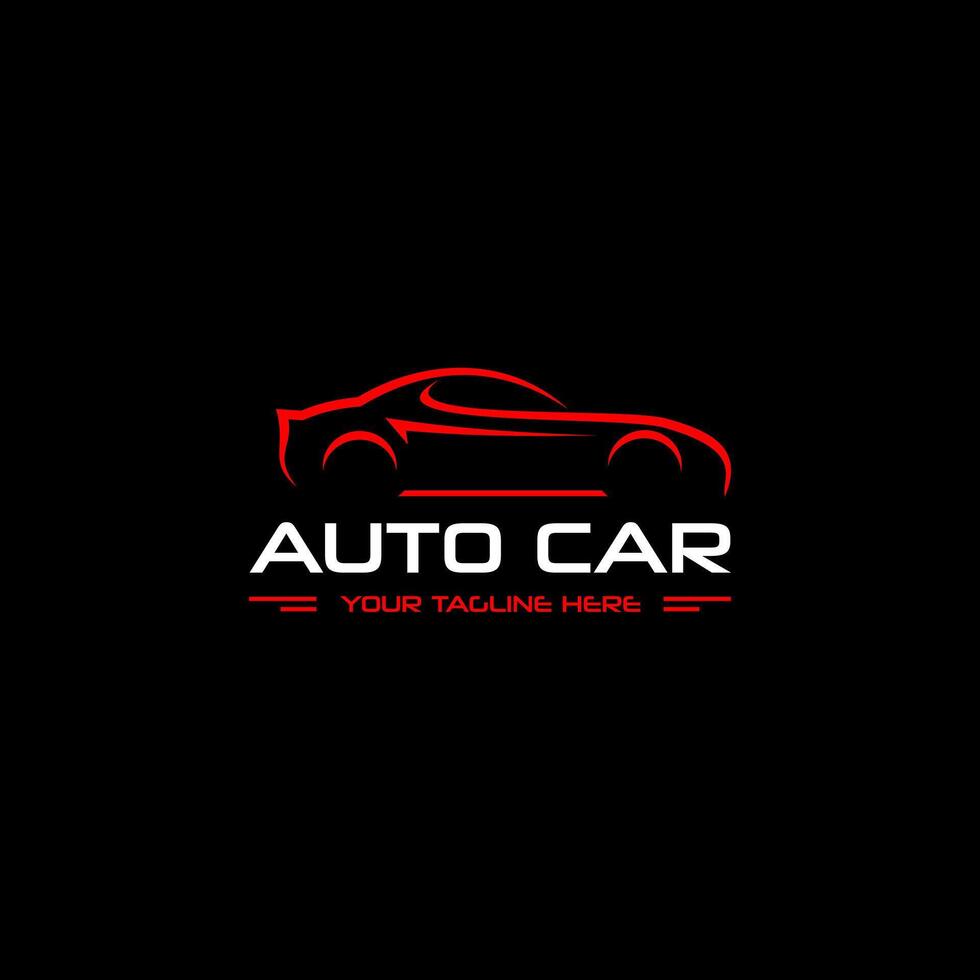 Sports style car logo design with concept sports vehicle icon silhouette on black background. Suitable for your design need, logo, illustration, animation, etc. vector