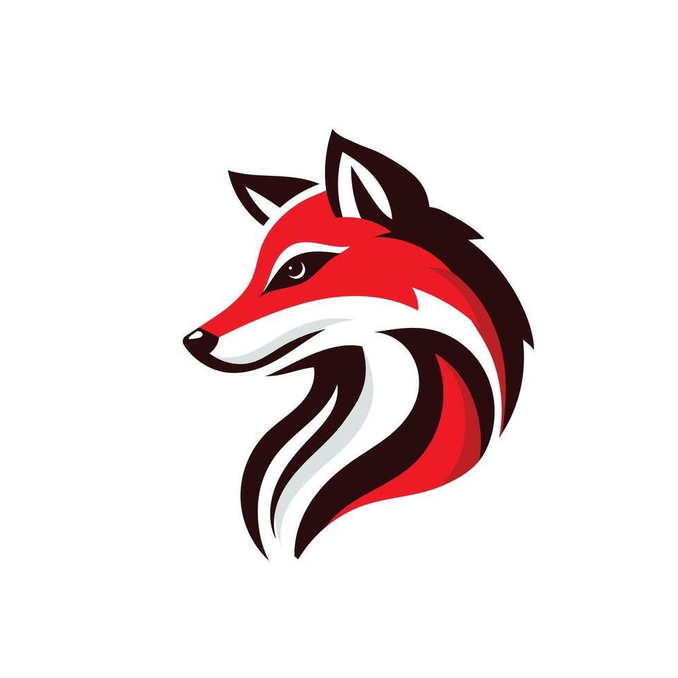 creative fox head mascot vector