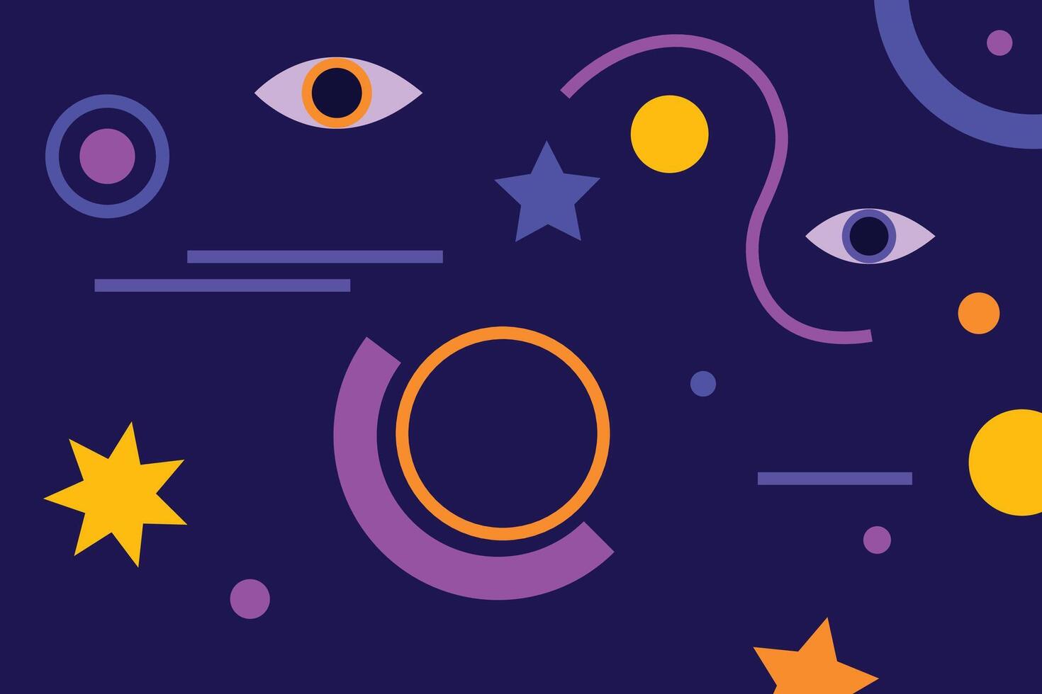 Abstract geometric flat design background. abstract eye elements vector