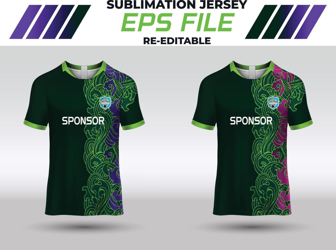 Sport jersey design, fabric textile for sublimation vector