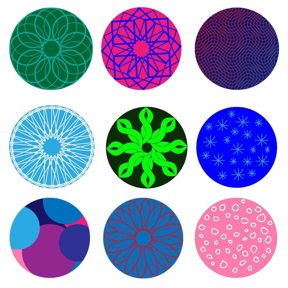 A set of original covers for Instagram stories vector