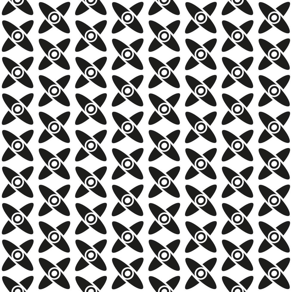 Seamless texture with black abstract geometric pattern on white background vector
