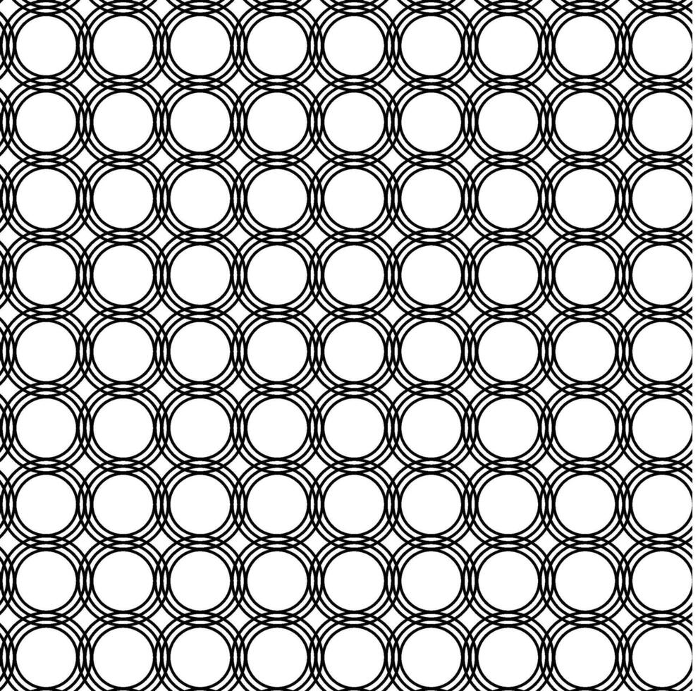 resumen textura en el formar de un sin costura geométrico modelo de círculos y anillos en un blanco antecedentes vector