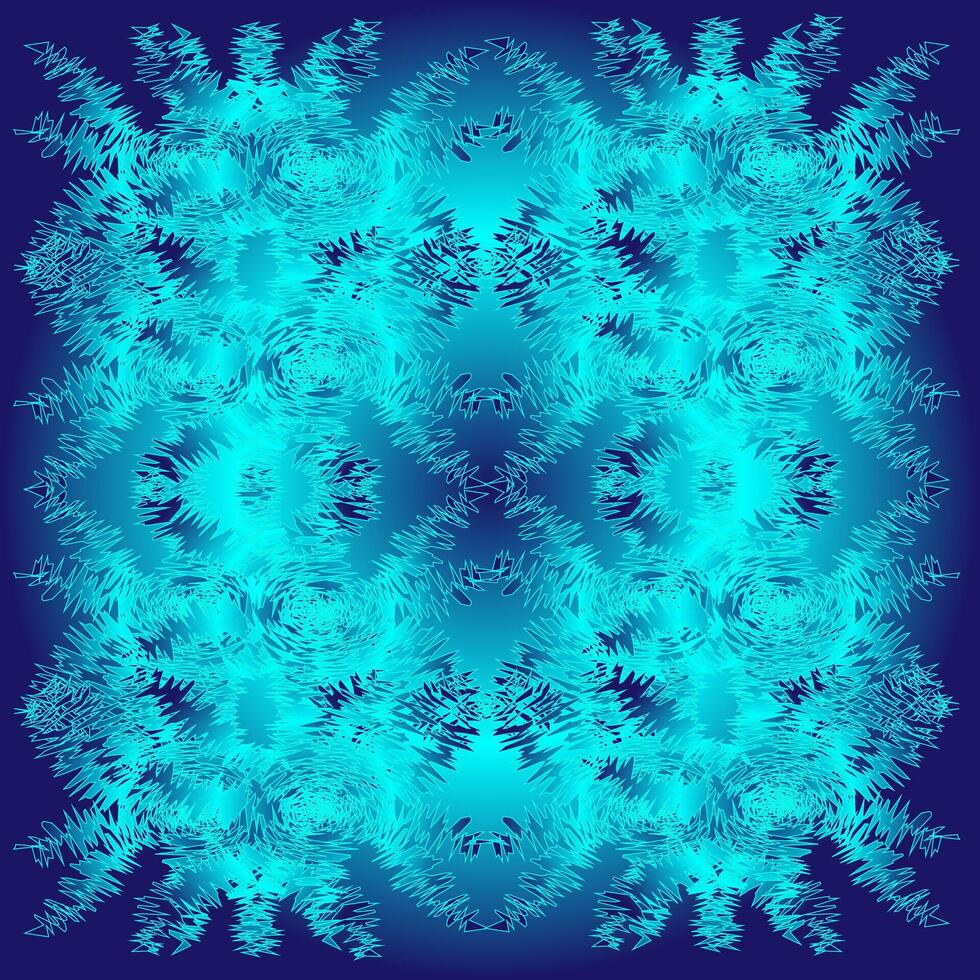 Abstract pattern in the form of an image of snow and snowflakes on a blue background vector
