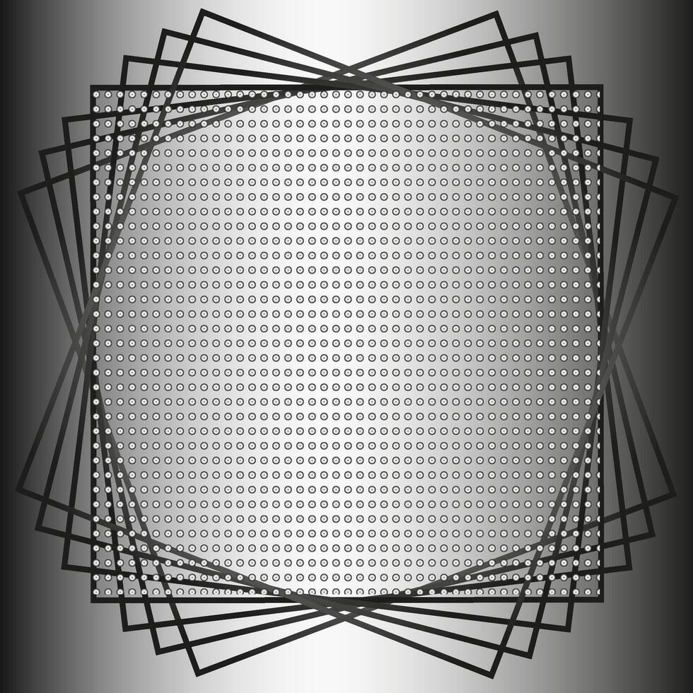 Geometric abstract frame on gray background vector