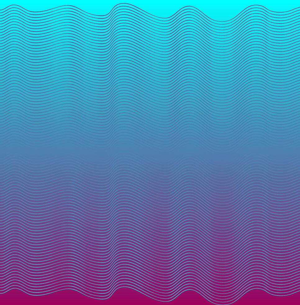 Pink and blue gradient background decorated with abstract wavy lines pattern vector